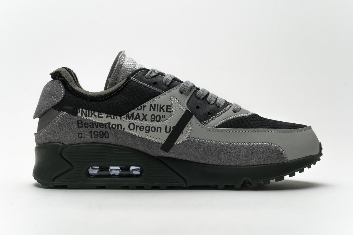 OFF-White x Nike Air Max 90 Grey - Image 3