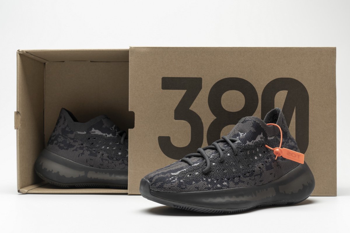 FU8680 adidas Yeezy Boost 380 Black Grey Real Boost - Image 7