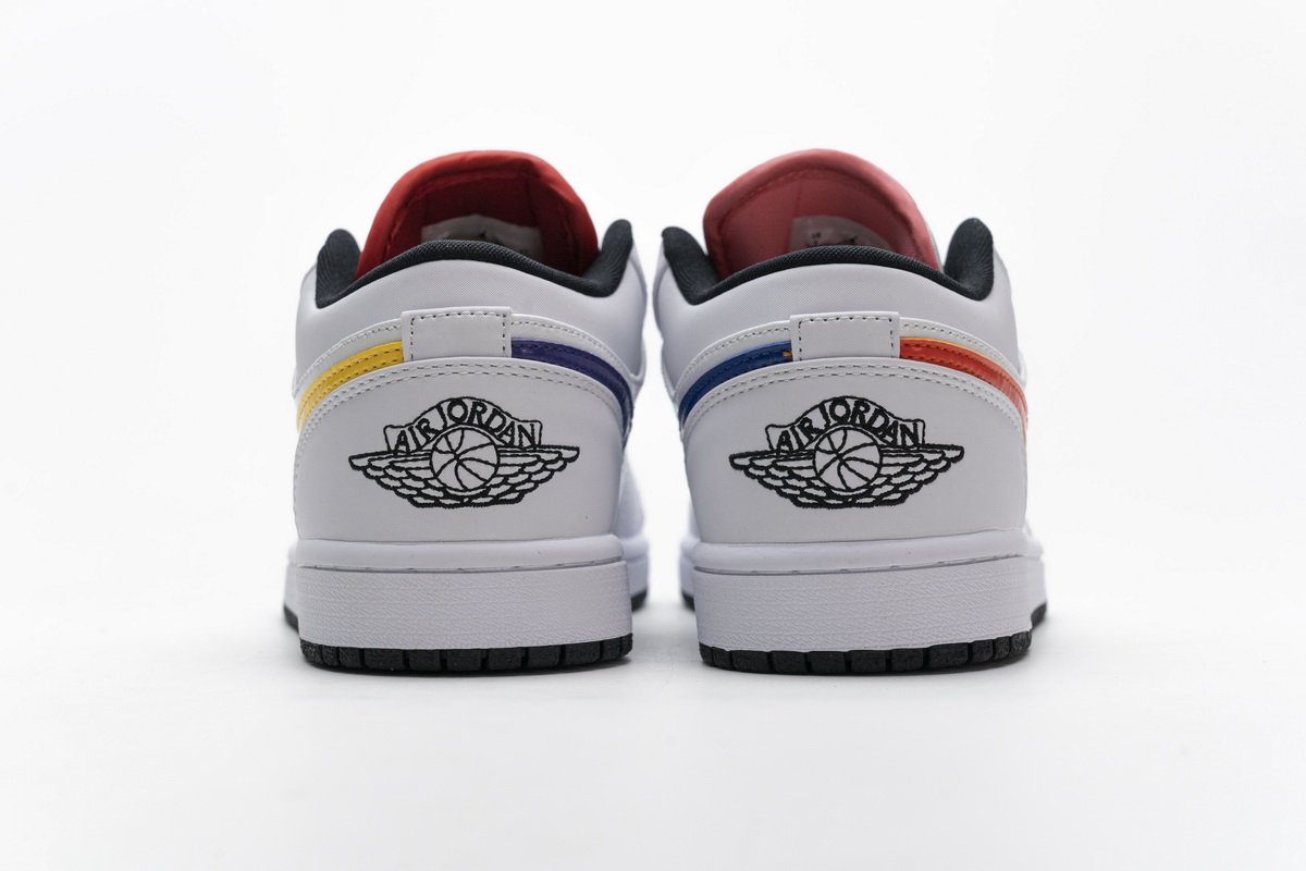 CW7009-100 Air Jordan 1 Low White Multi-Color - Image 7