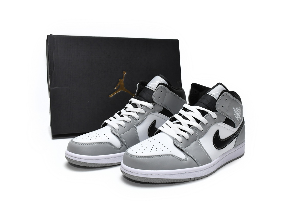 Air Jordan 1 Mid 'Light Smoke Grey' 554724-078 - Image 3